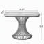 Console de 39 pouces, table d'appoint avec base géométrique en métal