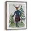 Scottish Deer Laird Tam OShunter, complet, reproduction d'art encadrée - bois massif