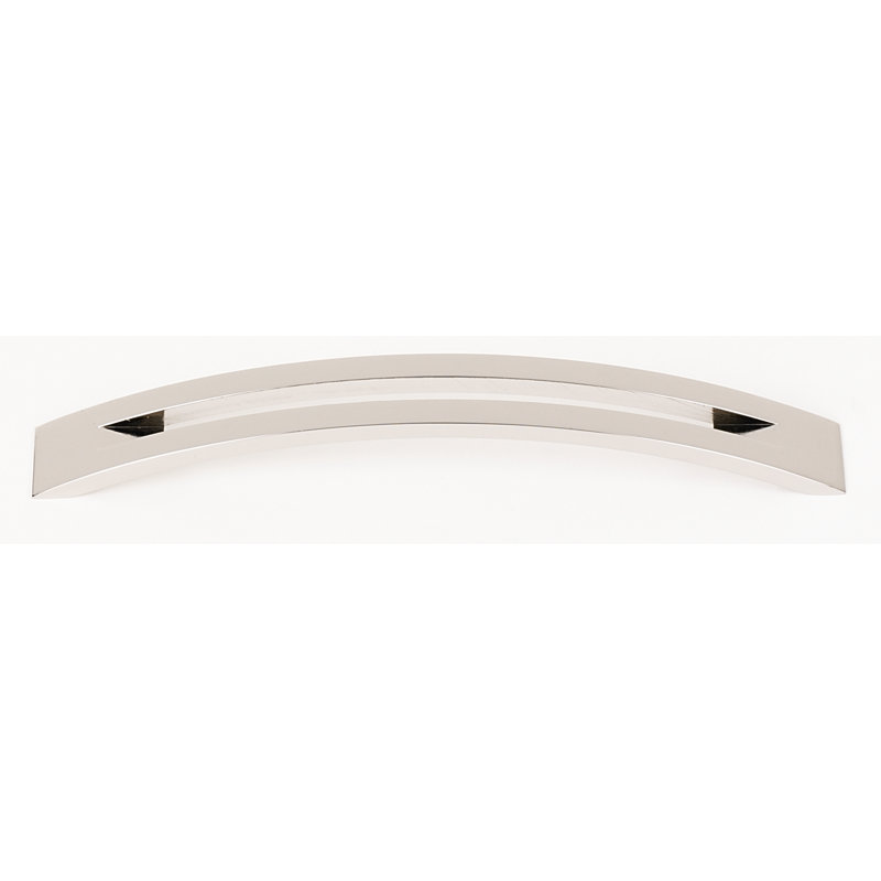 Split Top Arch Pull, Polished Nickel, 8"