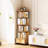6 Tier Rotating Bookshelf, 360° Display Round Spinning Bookshelf With Wheels And Drawer, Space-Saving, Small Space Rotating Bookshelf Tower For Bedroom, Living Room, Home, Office, Wood Color-482248805-482248801