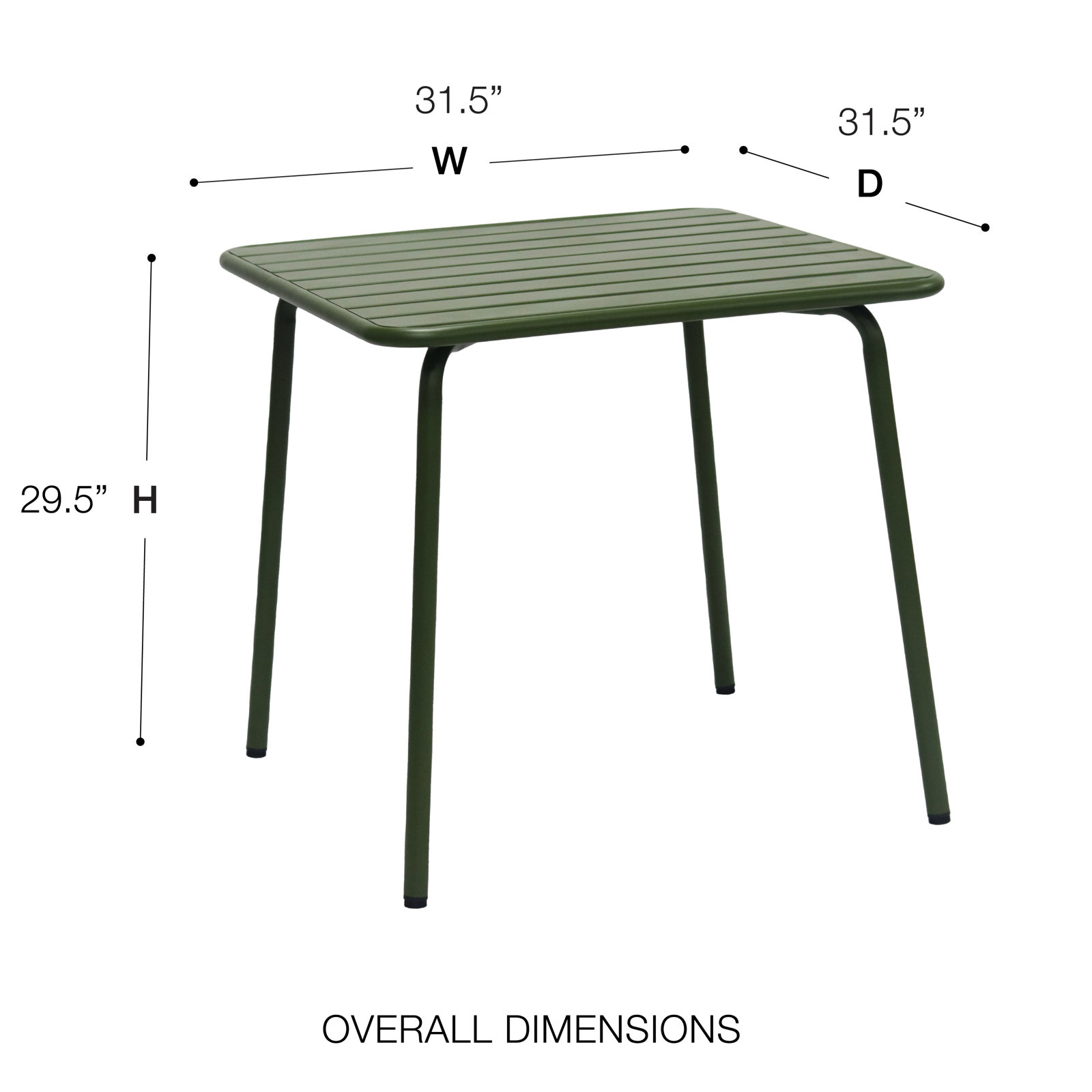 Winnipeg Outdoor Table, Green