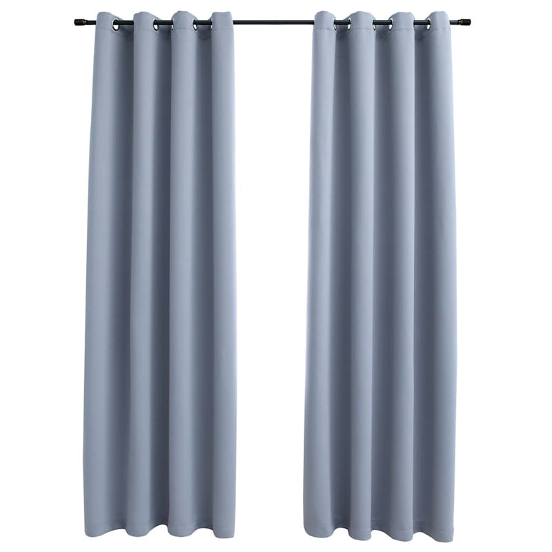 Rideaux occultant avec rideaux, L 54 po x L 63 po, Gris