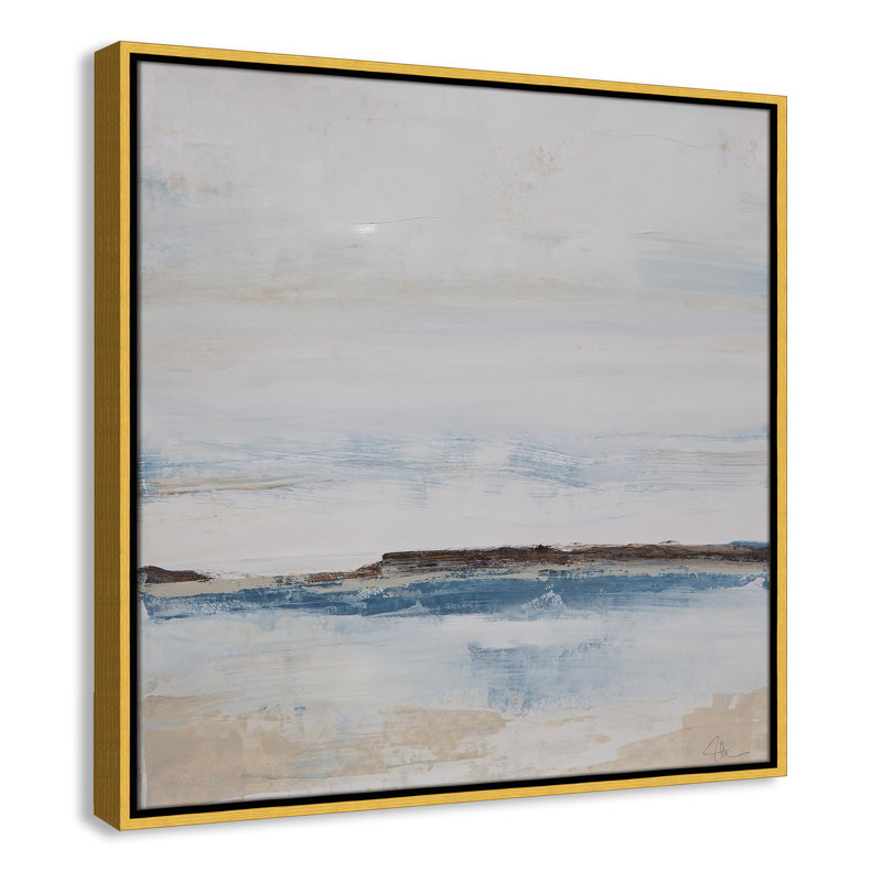 «Walk with Me» par Casa Fine Arts, H 25,5 po x l 25,5 po x P 2 po, Cadre flottant doré
