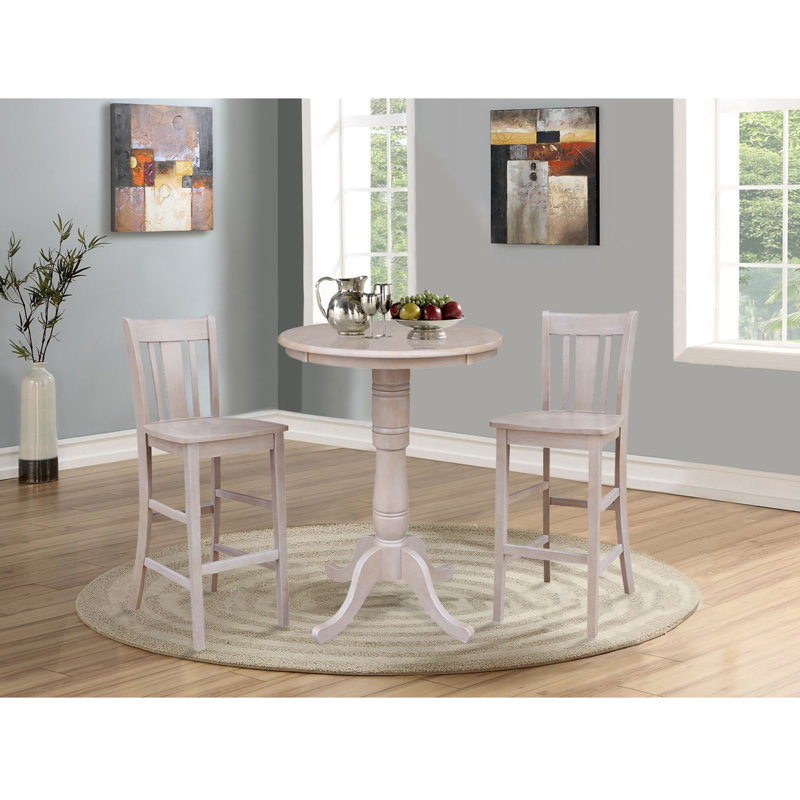 Enciso 3 - Piece Bar Height Solid Wood Dining Set