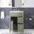 24" Freestanding Bathroom Vanity In Black With White Ceramic Integrated Basin-932841103