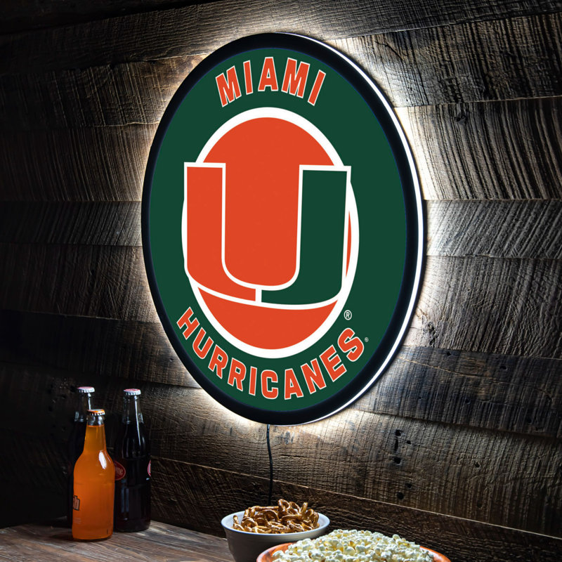 Enseigne murale 23 "NCAA Team, NCAA Miami Florida