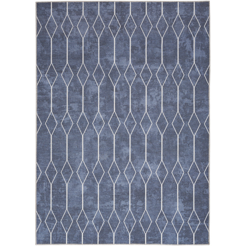 Tapis bleu marine Pymble, Rectangle 5 pi 3 po x 7 pi 3 po