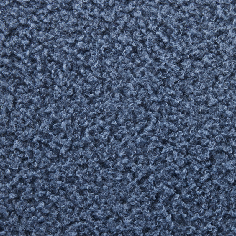 Fauteuil rembourré avec repose-pieds, Bleu