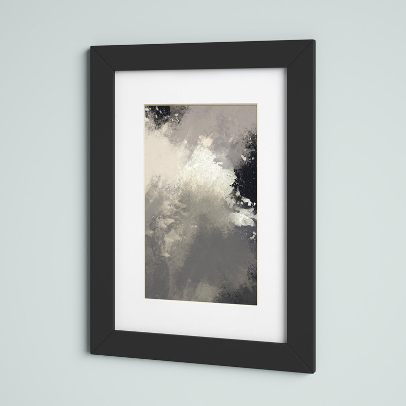 Hunziker Picture Frame with Mat, 20" x 27" Matted to 16" x 24", Satin Black