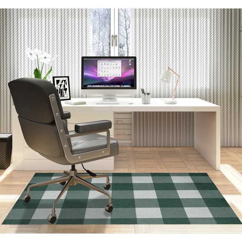 Tapis de chaise rectangulaire Chico, L 36 po x L 60 po, Émeraude