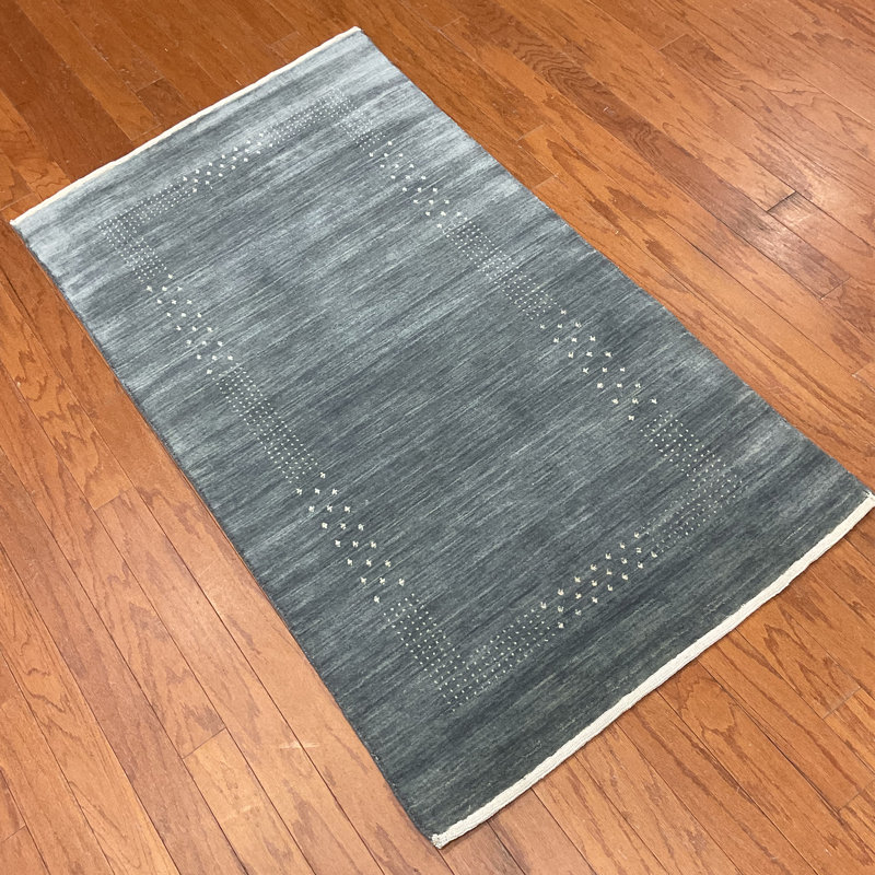  Tapis en laine Gabbeh moderne fait à la main, Rectangulaire 3 pi x 5 pi