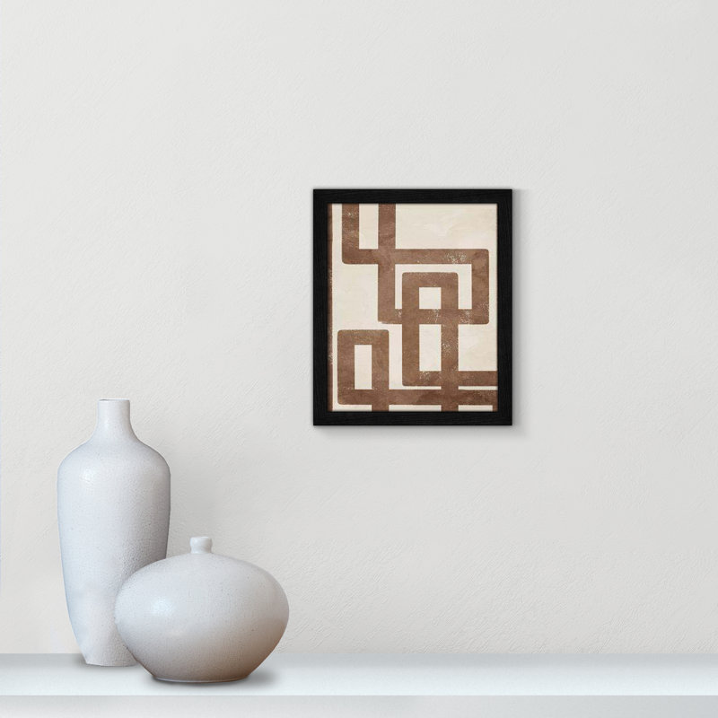 «Happy Natural Sequence II» par Marcus Prime, Cadre à texture grain de bois noir, H 15 po x l 13 po x P 0,75 po