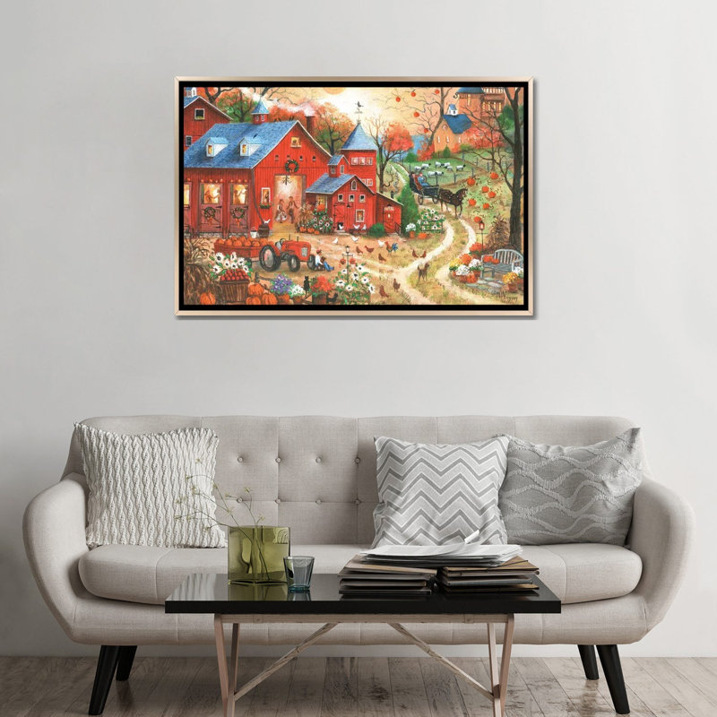 Party Time - reproduction d'art murale - toile encadrée, 48" x 32", Framed Canvas, Champagne