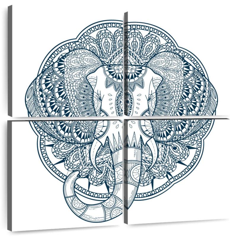 Brampt Graceful Elephant, 26" H x 26" W