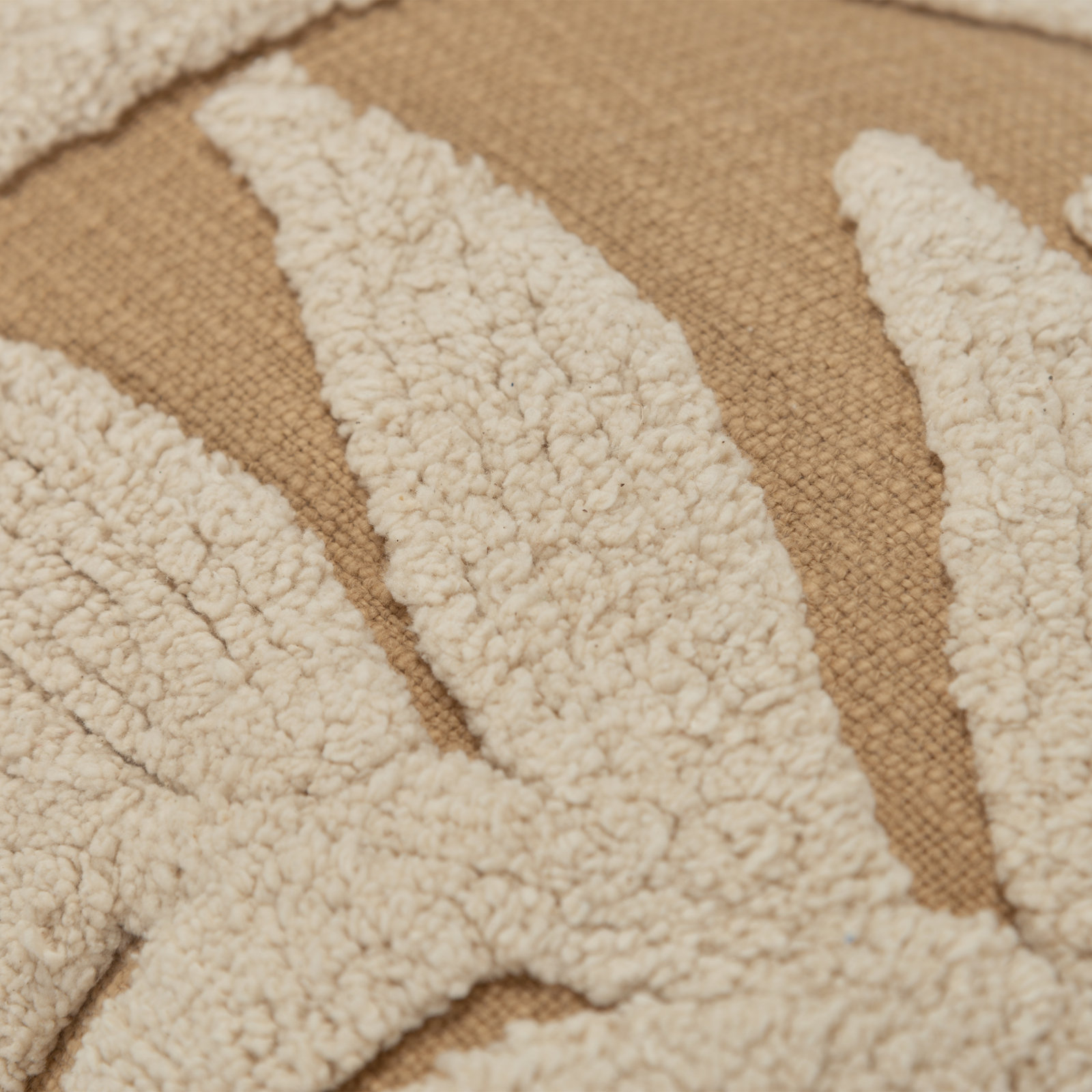 Francie Embroidered Cotton Lumbar Throw Pillow, Gold