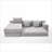Sectional Sofas | L-Shaped Memory Foam Convertible Sofa Bed, No Assembly, Living Room Apartment | Light Gray | Fabric