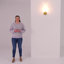 Erlandson Single Light Glass Steel Dimmable Armed Sconce-962331922-962331916