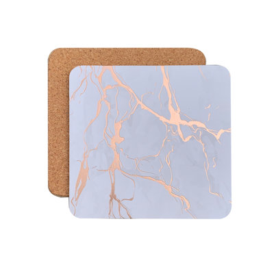 Marble Square 4 Piece Coaster Set