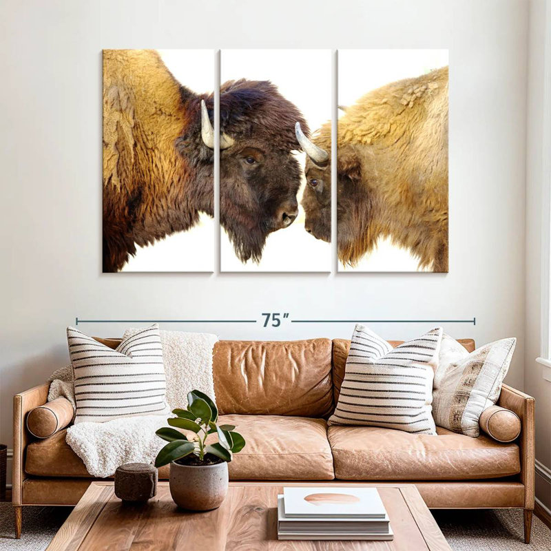 Brampt Bisons I, 42" H x 65" W