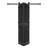 Mid-Bar Style Solid Wood 2 panels Bi-Fold Barn Door with Hardware Kit -Assembly Needed-100518284-100518281