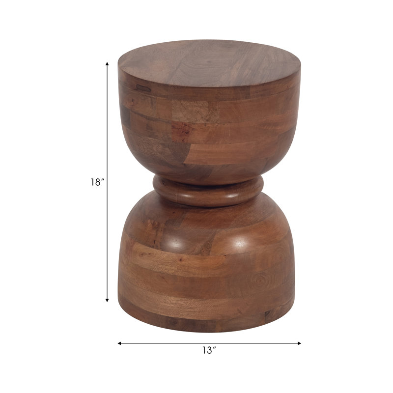 Munsley Solid Wood Pedestal End Table