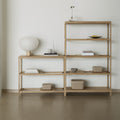 SUKOYA Bookcase, (3 Shelves) 36.3"H x 41.4"W x 15.8"D, Brown