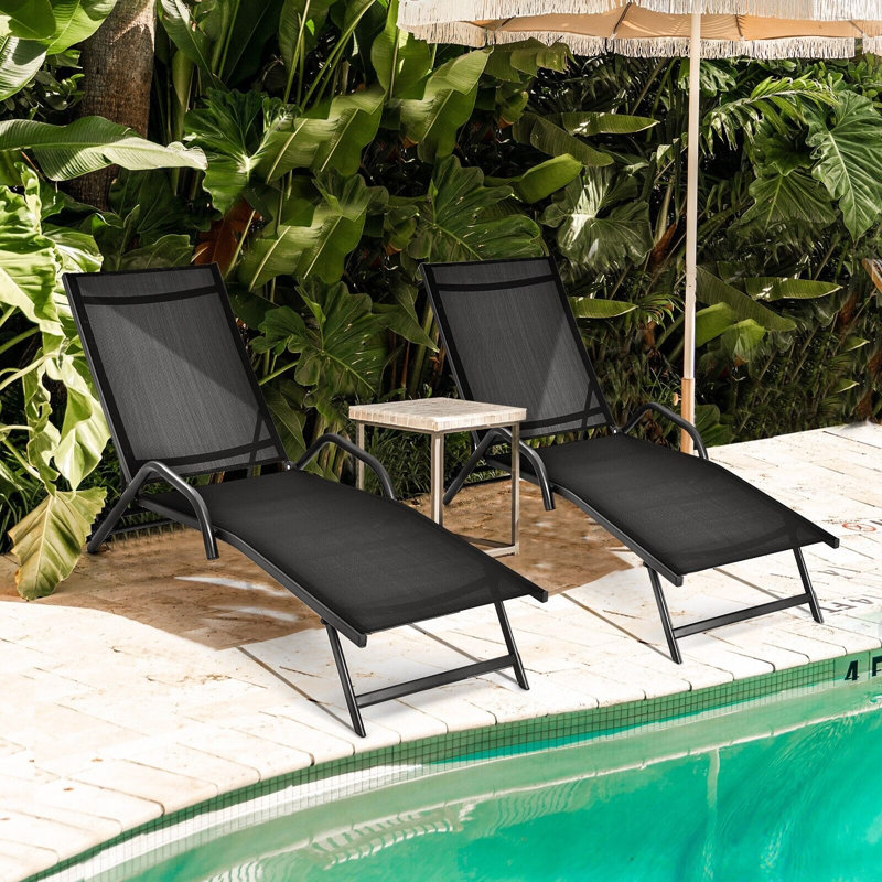 Akyia 62cm Long Reclining Chaise Lounge Set