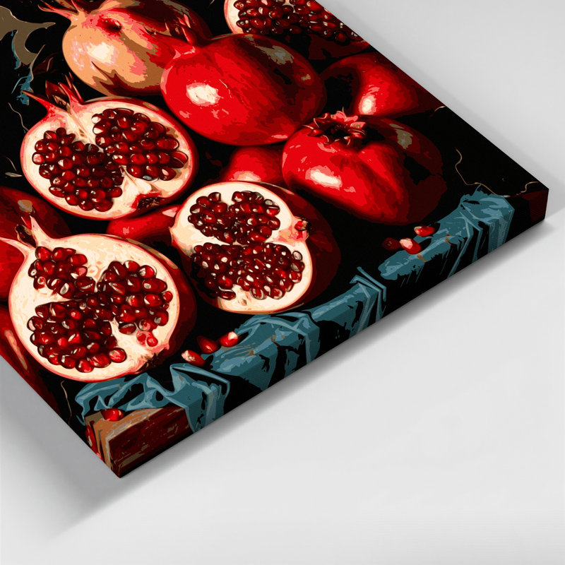 Fruit, grenade, art mural sur toile, H 16 po x l 16 po