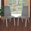Chaise d'appoint en cuir Alejandre en gris