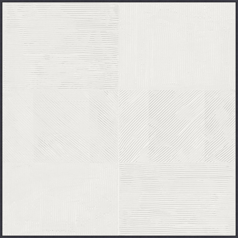 Neutral Strie Grid Print by Thom Filicia