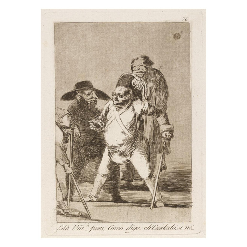 «Está Umd. … Pues Como digo… euh! Cuidado! si non! (Vous comprenez?… Et bien je dis… eh! Attention! Autrement…) par Francisco de Goya - Impression Giclée
