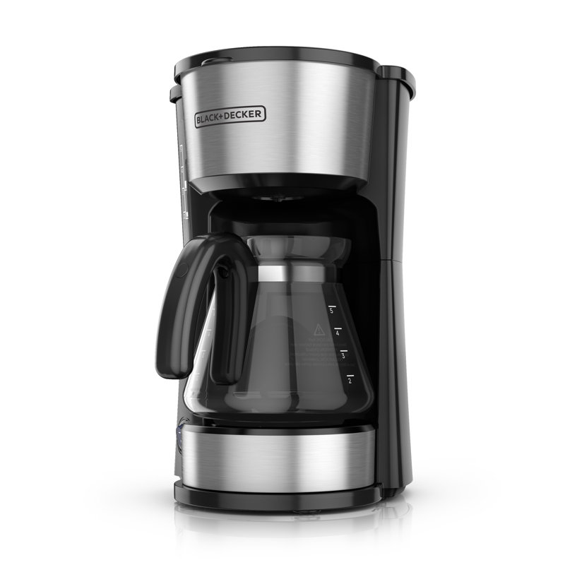 BLACK+DECKER 5-Cup 4-in-1 Station Coffee Maker, Chrome