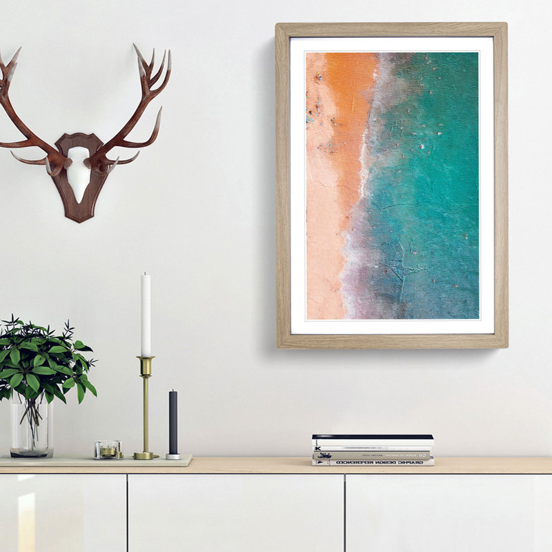 A Beach in Brazil - Framed Print, Oak Framed, 33cm H x 24cm W x 2cm D