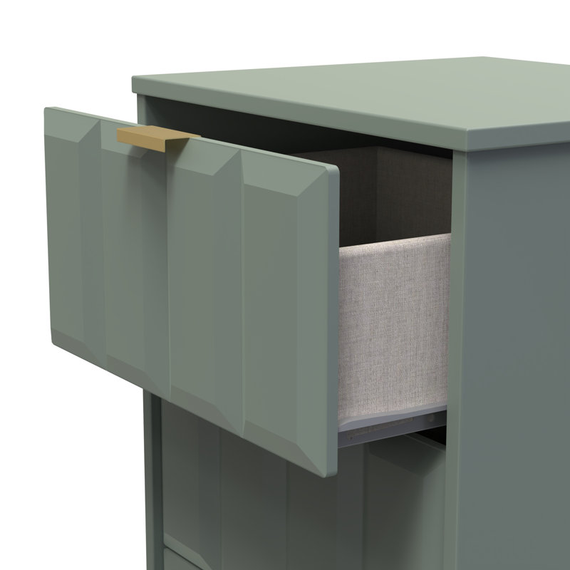 Arnesto 45cm W Manufactured Wood Bedside Table, Reed Green
