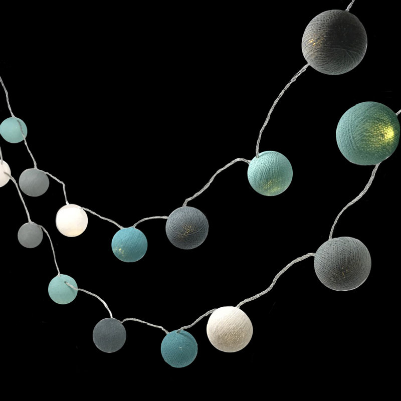 Misti LED Cotton Ball String Light, 20 Lamps - 5 Metre Long