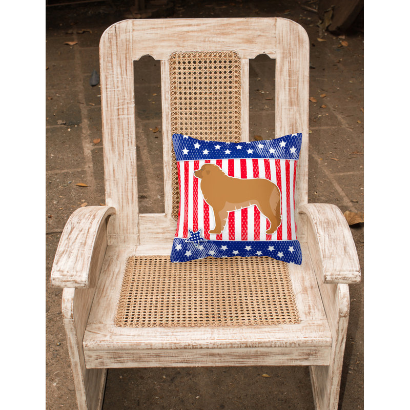 Patriotic Fabric Indoor/Outdoor Throw Pillow, 14" H x 14" W x 3" D