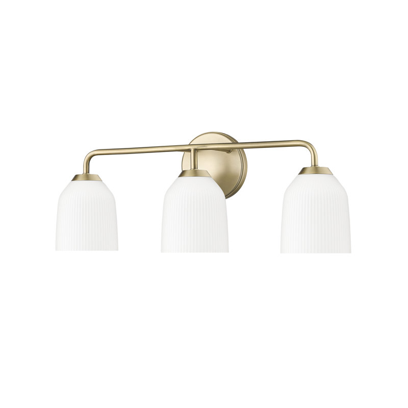 Éclairage de salle de bain à intensité variable à 3 lumières Sweeny, Bronze vintage