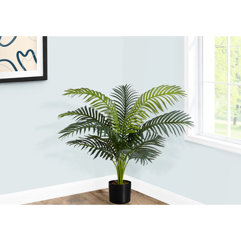 34" Tall Artificial Indoor, Faux Greenery In Pot For Decoration Indoor Decorative Tree Tall, Leaves Garden