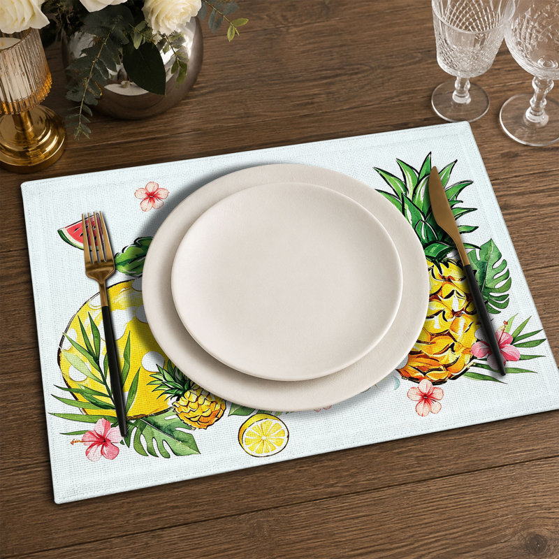 4-Piece Polyester Rectangle Placemat