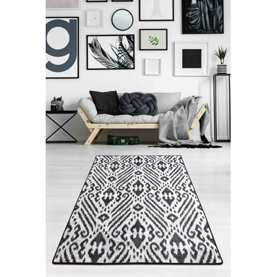 Antibacterial Hall Carpet, 100% Polyester, 31.5 x 59.1 inches | Pile Height: 0.15 inches, Total Thickness: 0.4 inches | Non-Slip Underside, Machine Washable, Ideal for Home Entryways & Living Spaces