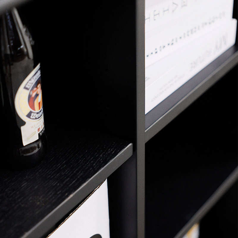 American style luxurious black bookcase