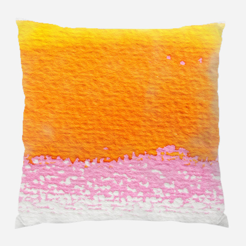  Coussin décoratif aquarelle, Synthétique, Extérieur