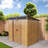 Durable 4X8Ft Resin Outdoor Storage Shed With Metal Foundation Frame, Padlock Sliding Doors,Weather-Resistant, Rust-Proof Garden Shed