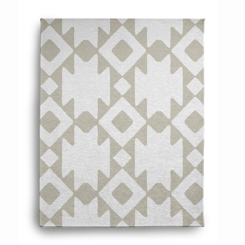 91_Tissu chenille doux géométrique, Rectangle 4 pi x 6 pi