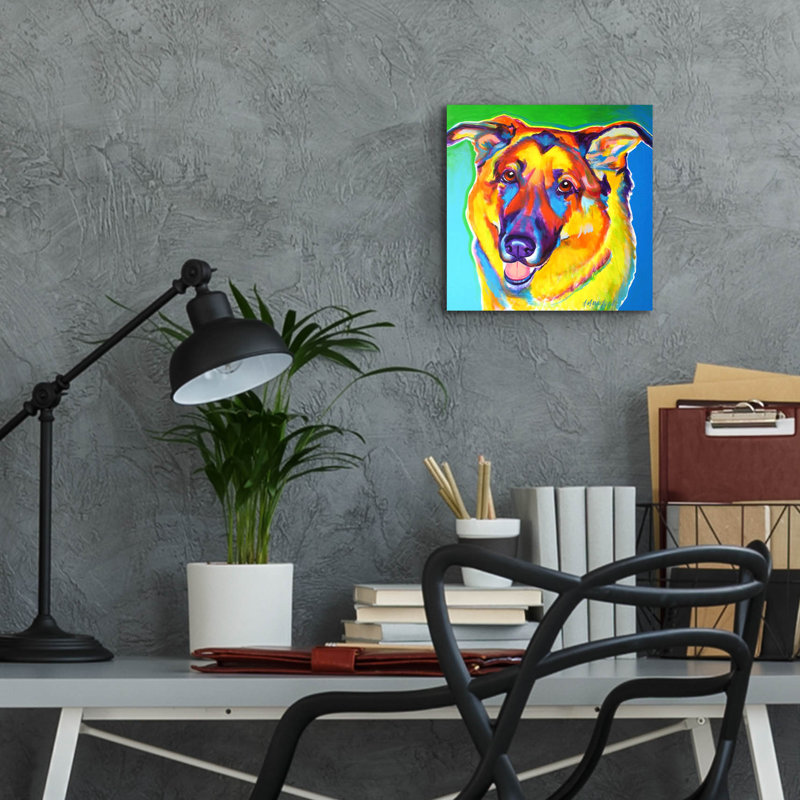 "Gsd - Thomas" par Dawg Painter, H 12 po x l 12 po x P 0,13 po