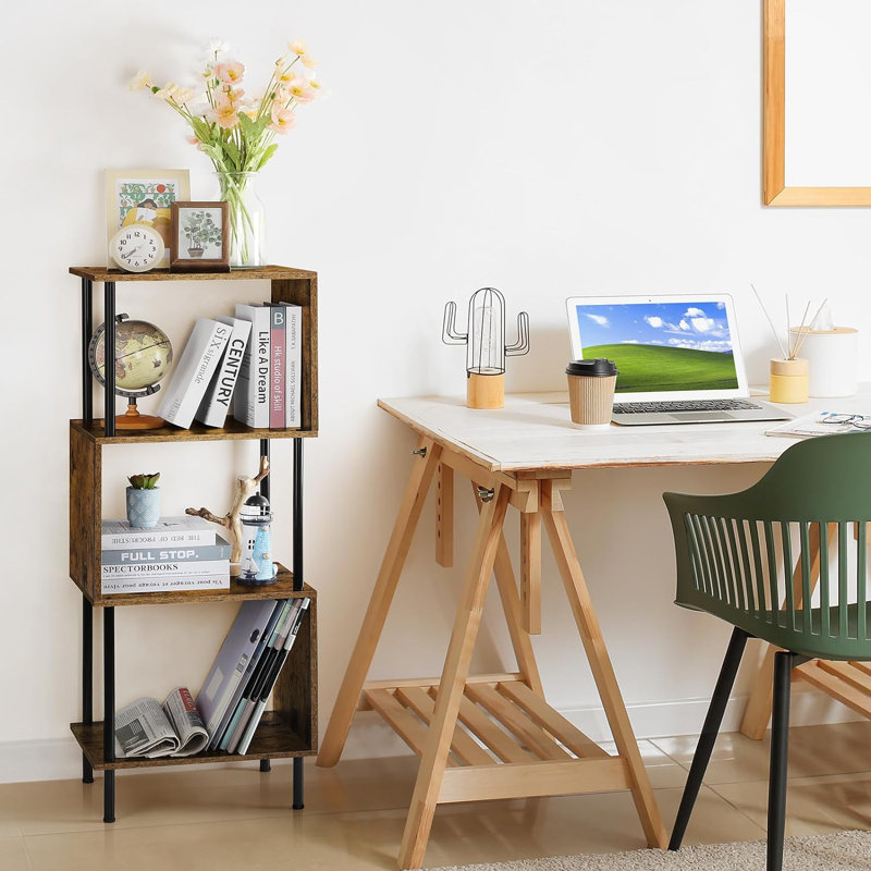 Geometric Bookcase, Brown