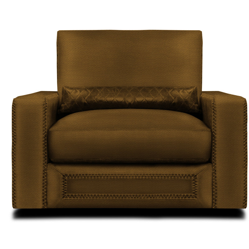 Downtown Cowboy Swivel Club Chair, Mustang (Maestro Artisano), Espresso
