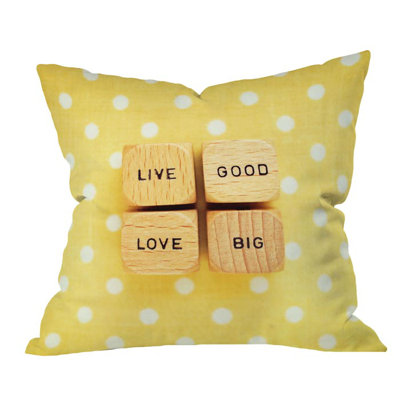 Coussin décoratif Happee Monkee Live Good Live Big
