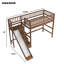 Lit mezzanine simple avec glissière d'escalier et lumières DEL Lumi Slide-130995039-130995040