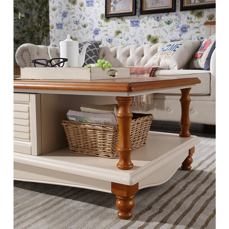 Table basse American Retro, Blanc